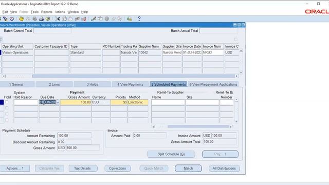 ORACLE EBS AP Invoice Scheduled Payment смотреть онлайн