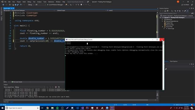 C++ Tutorial [6] - Floating Point Number Datatypes смотреть онлайн