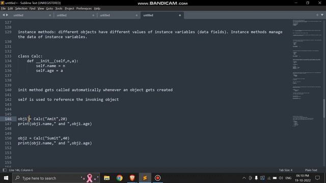 #40 Instance methods in python || Explained in 1 minute || DWARKA CODING CLUB смотреть онлайн