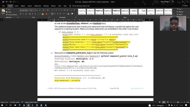 4 9 2 Lab Integrate a REST API in a Python Application смотреть онлайн
