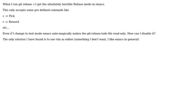 Emacs as git editor, what is Rebase mode? смотреть онлайн