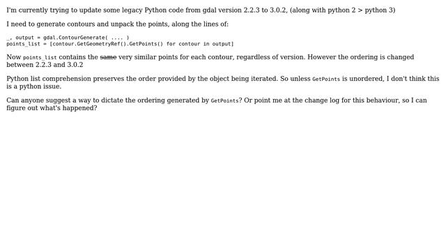 GIS: GDAL point ordering (difference in version 2.2 and 3.0) Python смотреть онлайн