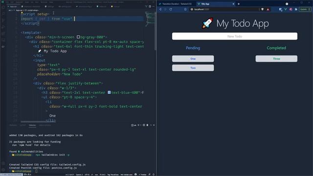 Vue 3 To do App in Vite - Composition API with script setup tag (Fall 2021) смотреть онлайн