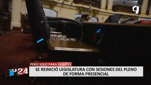 Se reinició legislatura con sesiones del Pleno de forma presencial, pero solo para debates смотреть онлайн