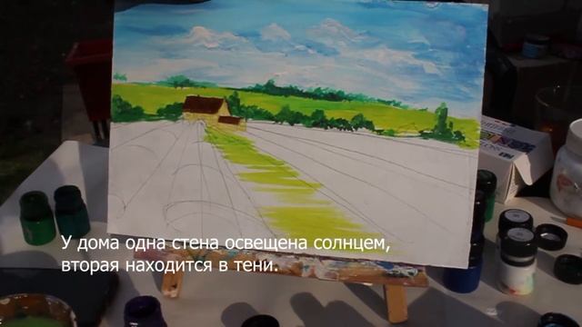 Лавандовое поле. картина акрилом смотреть онлайн
