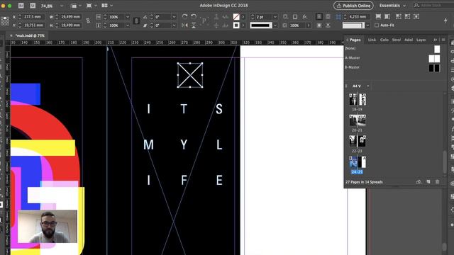 Верстка журнала с нуля в Adobe Indesign CC 2018 6 Креативная верстка_720pFHR смотреть онлайн