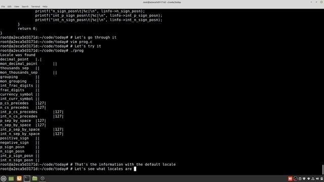 A look at localeconv and modifying an existing locale смотреть онлайн