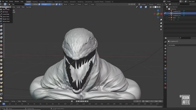 Sculpting Carnage in Blender | Timelapse смотреть онлайн