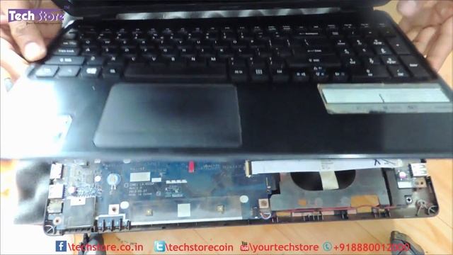 Acer Aspire E1 ES1 570 510 530 : how to disassemble base & Upgrade ram hdd ssd motherboard keyboard смотреть онлайн