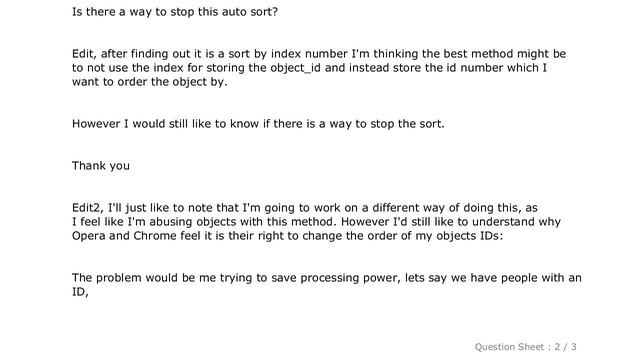 jQuery : How do you stop Chrome and Opera sorting JSON objects by Index ASC? смотреть онлайн