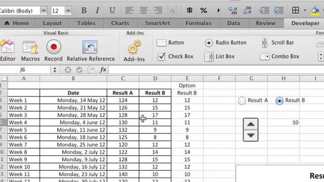 EAF #20 - Excel Mac 2011 - Dynamic Excel Charts Using Check Box, Radio Buttons and Spin Buttons смотреть онлайн
