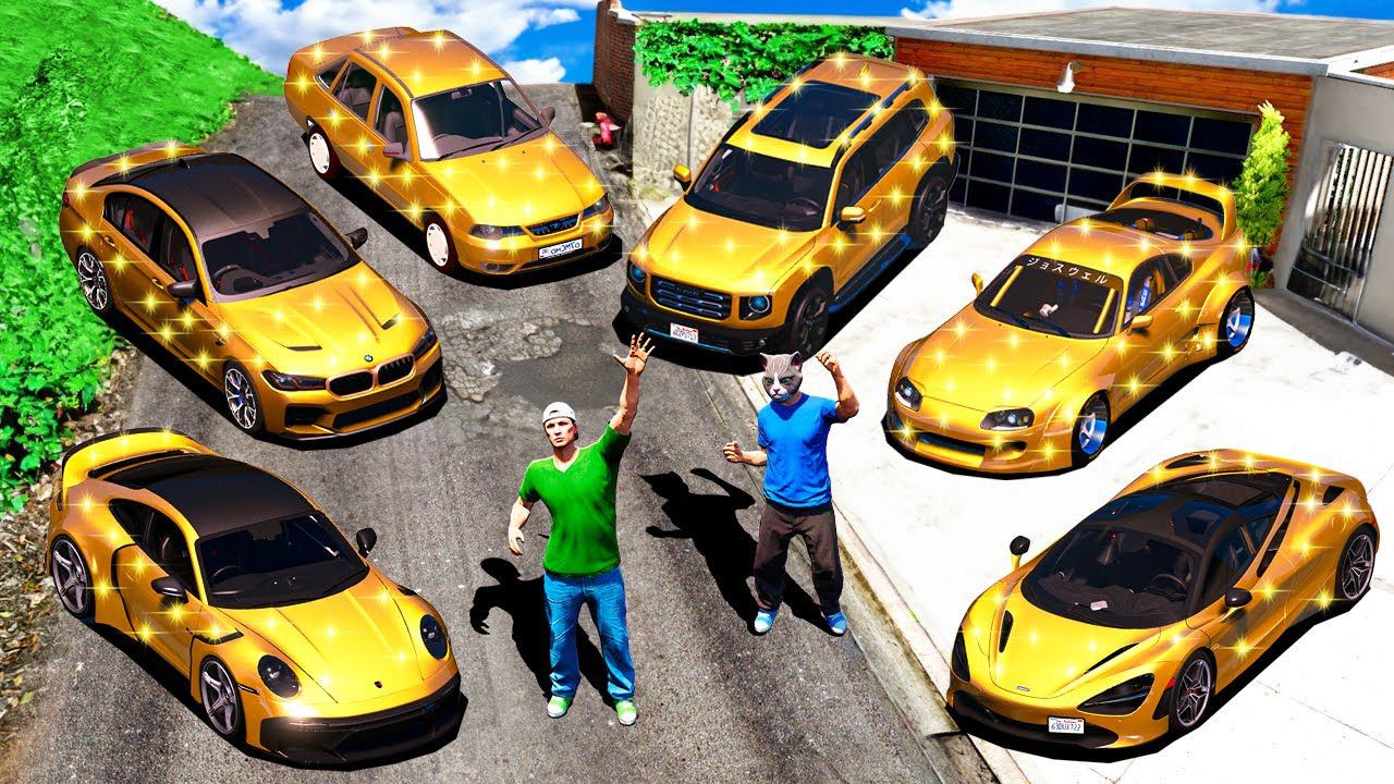 УГНАЛ ЗОЛОТЫЕ МАШИНЫ ДЛЯ МУРКИ! БМВ, ПОРШ, СУПРА, МАКЛАРЕН, НЕКСИЯ, ХАВАЛ ГТА 5 МОДЫ РАЙЛЮХА смотреть онлайн