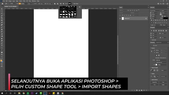 CARA DOWNLOAD DAN MENAMBAHKAN CUSTOM SHAPE DI PHOTOSHOP | ADOBE PHOTOSHOP CC 2021 смотреть онлайн