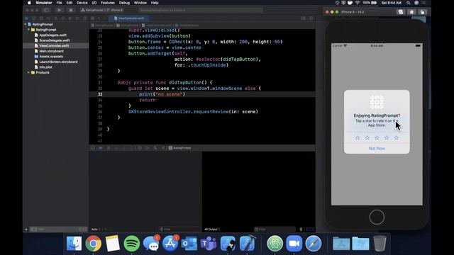 Prompt App Store Rating In App (Swift 5, Xcode 12, StoreKit) - iOS Development 2020 смотреть онлайн