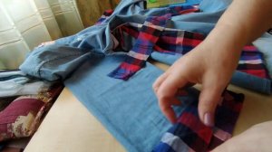 40. Стильная переделка мужской рубашки в женскую. Лоскутное шитьё. Пэчворк.