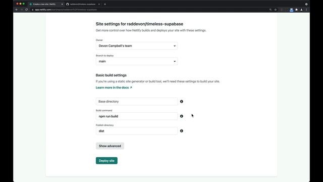 Deploy a Supabase project on Netlify ? смотреть онлайн