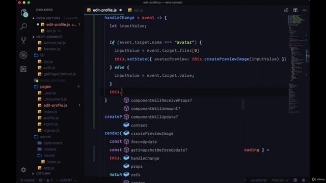 Updating our User with the Edit Profile Form in Next.js смотреть онлайн
