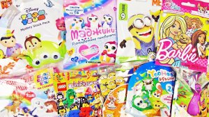 СЮРПРИЗЫ В ПАКЕТИКАХ БАРБИ,Гадкий Я 3,Маджики,МИНЬОНЫ,TSUM TSUM Disney,LEGO Kinder Surprise unboxing