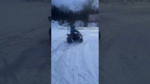 Детский квадроцикл motax mini grizlik 50 зимой,валит