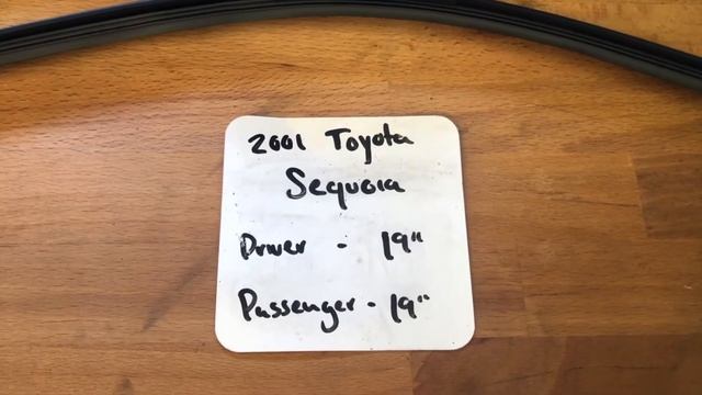 ? ? 2001 Toyota Sequoia Wiper Blade Replacement Size ?