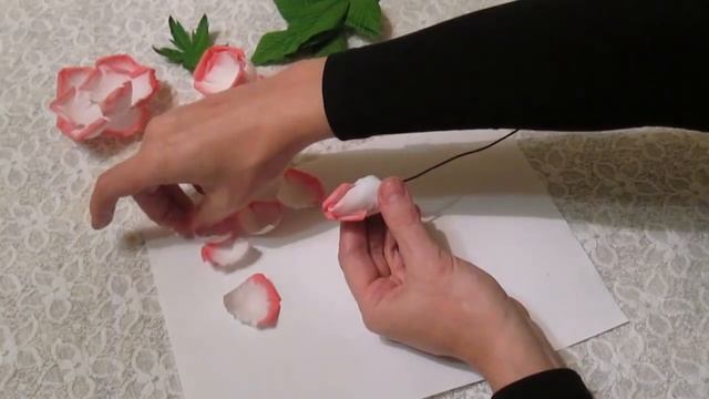 Роза из ткани своими руками / 2 часть / Мастер класс / Елена Шевченко смотреть онлайн