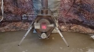 Открытие рыбалки по первому льду с комфортом, быт в палатке Берег УП-2 , печь Сопутник