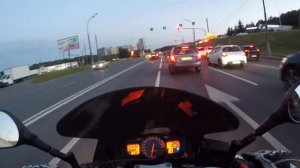 Разгон до 100 Suzuki GSR 600 с пассажиром 56 кг вес пилота 74