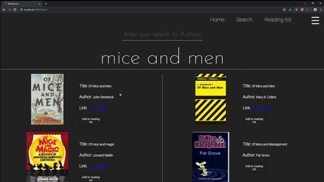 Reading List React JS app смотреть онлайн