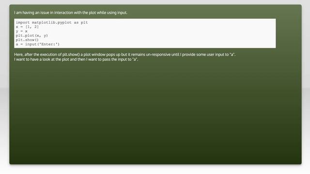 Python interactive plot with user input смотреть онлайн