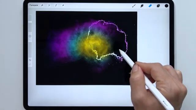 Уроки Procreate. 133. Как нарисовать космический фон. Челлендж ко дню Космонавтики смотреть онлайн