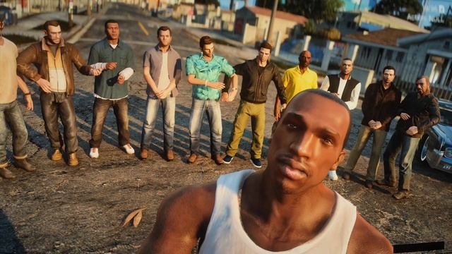All GTA Characters Meetup In Grove Street! смотреть онлайн
