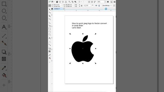 How to quick Trace Logo Bitmap to Vector Corel draw. #coreldraw #quick смотреть онлайн