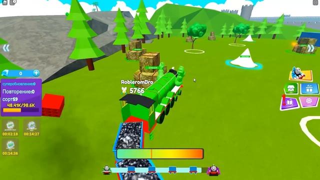 СУМАСШЕДШИЙ ПАРОВОЗИК! ЭВОЛЮЦИЯ МАКСИМАЛЬНОГО УРОВНЯ! ROBLOX Train Destruction Simulator смотреть онлайн