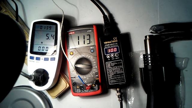 Yihua 8858 - Без насадки + 100С+F50 + лампа накала + (ваттметр и температура) смотреть онлайн