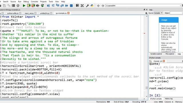 Python GUI Programming - Tkinter Horizontal and Vertical Scroll Bar Widget смотреть онлайн