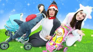 Видео куклы Беби Бон - Милая пони Единорожка и Акула идут гулять! Весёлые игры одевалки для детей