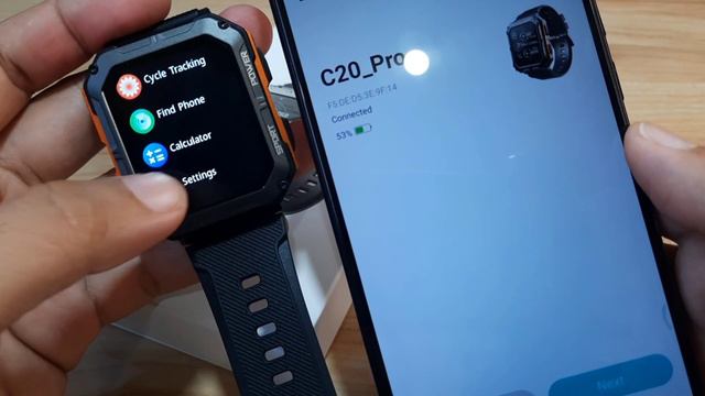 C20 Pro Smartwatch - Pairing with Da Fit app on Android смотреть онлайн