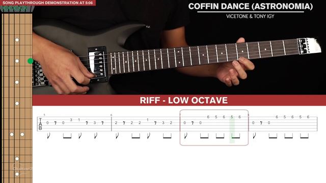 Coffin Dance Meme Easy Guitar Tutorial + TABs 🎸 смотреть онлайн