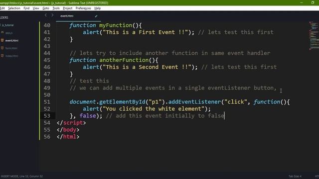 Javascript Event Handler, Event Bubbling/capturing, Remove EventListener смотреть онлайн