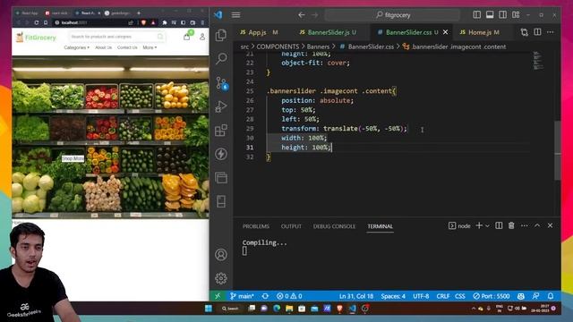 React JS Project Building: Navbar & Footer - Grocery Store | E-commerce Site | GeeksforGeeks смотреть онлайн