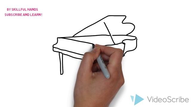 How to Draw a Piano / Как нарисовать Рояль смотреть онлайн
