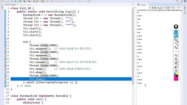 [자바의 정석 - 기초편] ch13-26,27 suspend(), resume() смотреть онлайн
