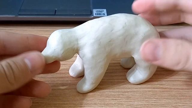 БЕЛЫЙ МЕДВЕДЬ! Лепим белого медведя. смотреть онлайн