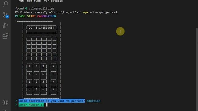 CLI Calculator developed with JavaScript NodeJS TypeScript and deployed on NPM смотреть онлайн