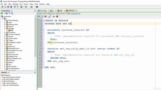 How to Creating, Modifying and Removing the Packages in pl/sql oracle database. смотреть онлайн