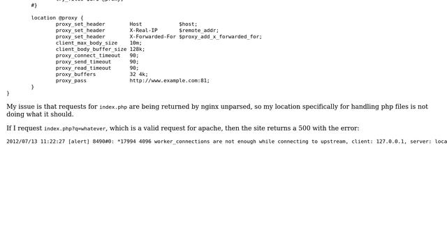 Nginx reverse proxy using try_files is serving php files unparsed смотреть онлайн