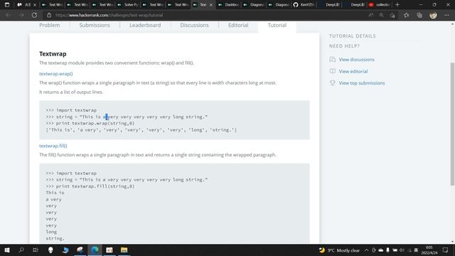 Text Wrap in Hacker Rank Python with Explanation смотреть онлайн