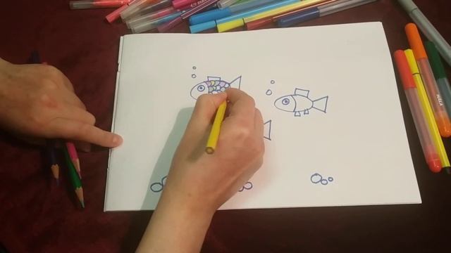 Рисуем аквариум из геометрических фигур смотреть онлайн