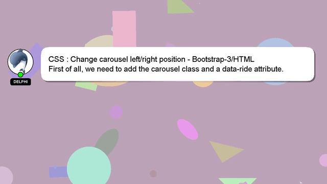 CSS : Change carousel left/right position - Bootstrap-3/HTML смотреть онлайн