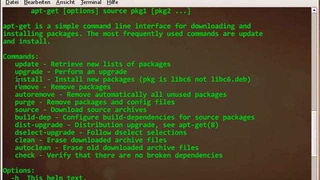 Ubuntu: apt-get смотреть онлайн